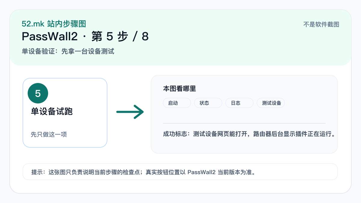 PassWall2 启动和验证示意图