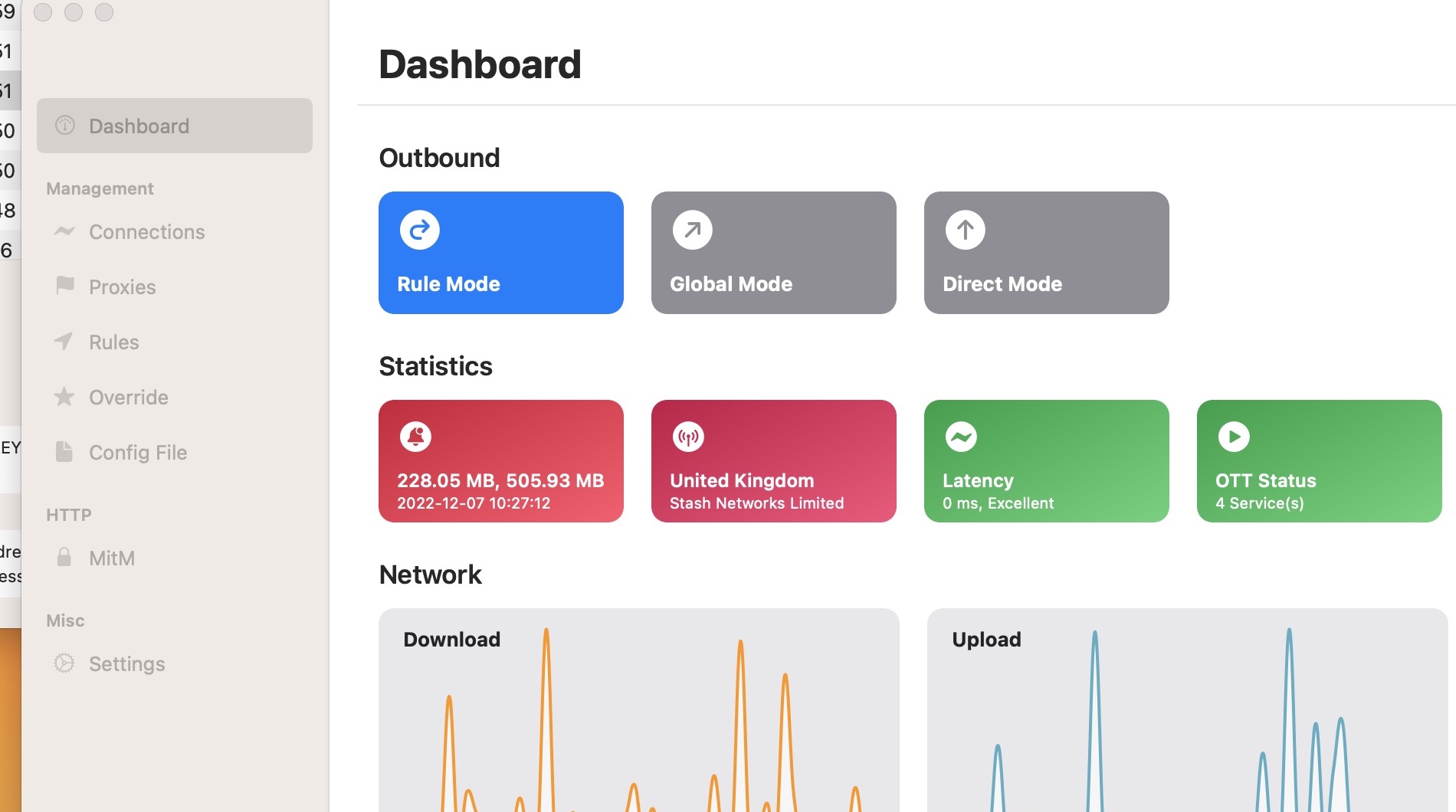 Stash Mac 官方预览图裁切出的 Dashboard 和侧边导航